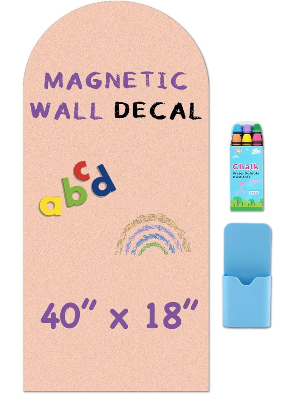 Arch Magnetic Wall Decal - 40" x 18" Matte Finish Chalkboard Sticker for Wall -